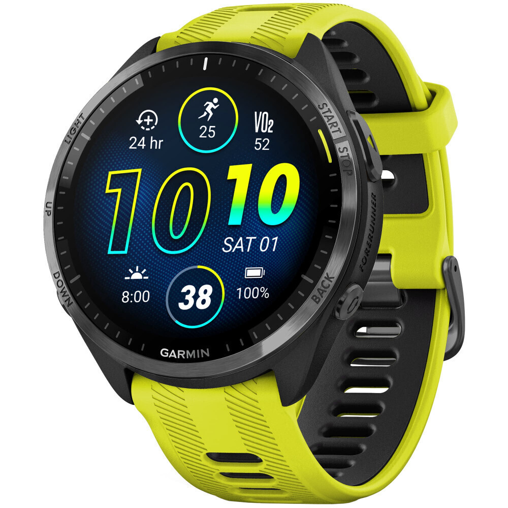 Garmin Forerunner 965 AMOLED Amp Yellow/Black DLC Titanium (модель 010-02809-82)