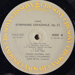 Виниловая пластинка Брух - Концерт для скрипки с оркестром № 1 / Лало - Испанская симфония LP