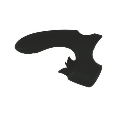 Черный вибромассажёр с клиторальной стимуляцией - 13,2 см. (Цвет: черный)