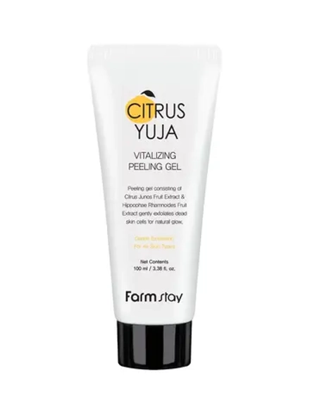 FARMSTAY - ПИЛИНГ - ГЕЛЬ ДЛЯ ЛИЦА С ЭКСТРАКТОМ ЮДЗУ CITRUS YUJA VITALIZING PEELING GEL, 100 МЛ