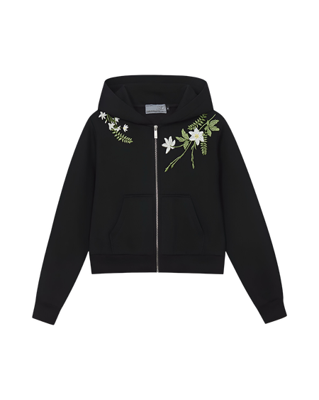 Женское худи HARSHandCRUEL "Flowers" Cropped Zip Hoodie