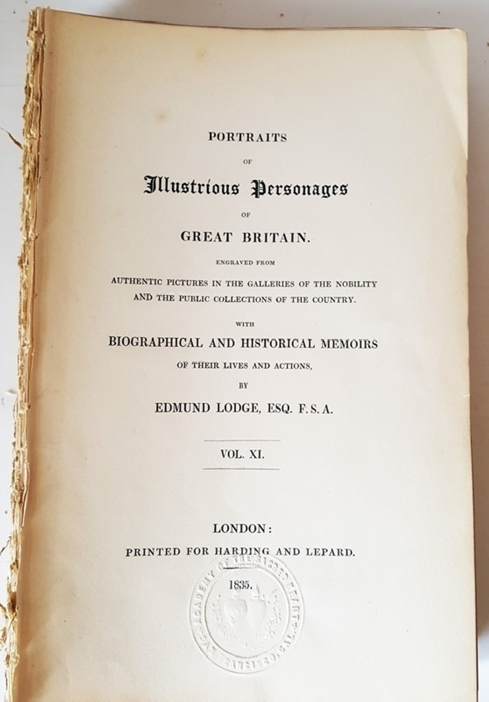 "Portraits of Illustrious Personages of Great Britain"  Edmund Lodge. 1835г.