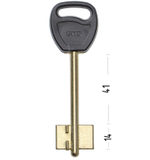 Заготовка сувальдного ключа 14210 GRD1DP (желтый)