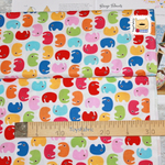 Ткань для пэчворка 20818 (разноцветные слоники) 45х55см