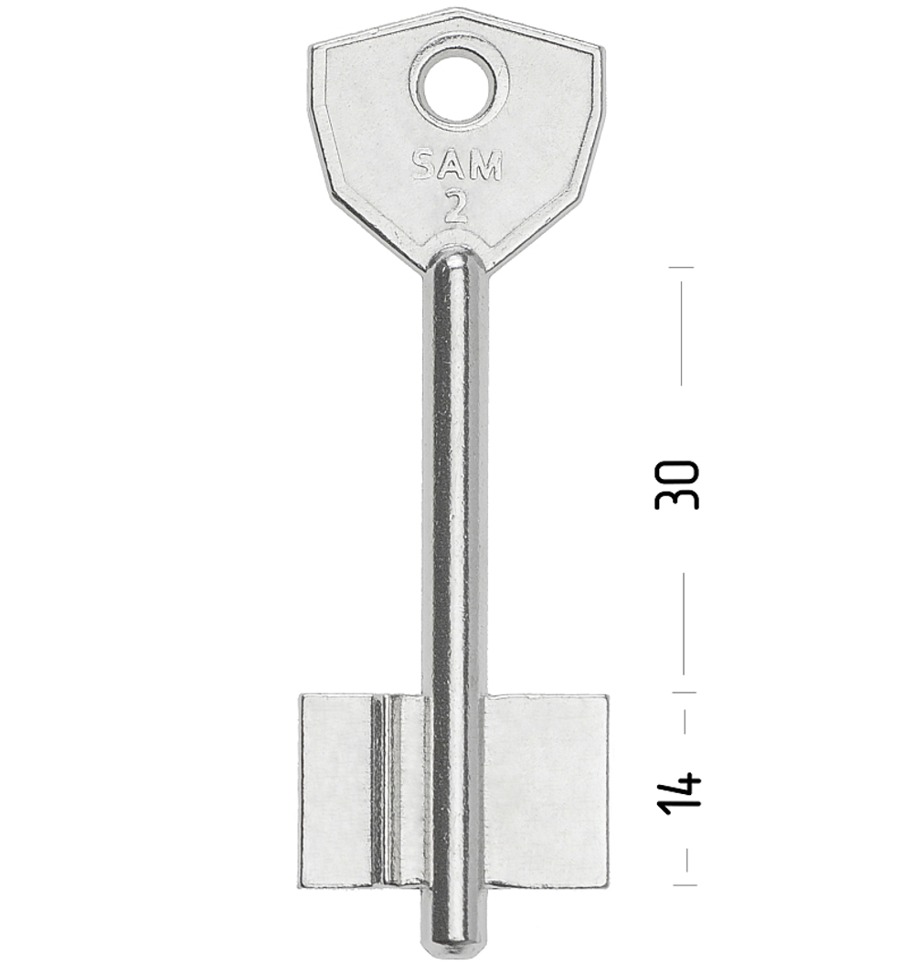 Заготовка сувальдного ключа 10707 SAM2D