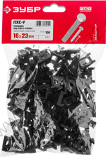 ЗУБР ПХС-У 16 x 23 мм, усиленная площадка под хомут-стяжку черная, нейлон, 100 шт (30921)