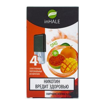 Картридж INHALE 2% HARD (упаковка - 4 шт) Апельсин Манго Гуава - OMG