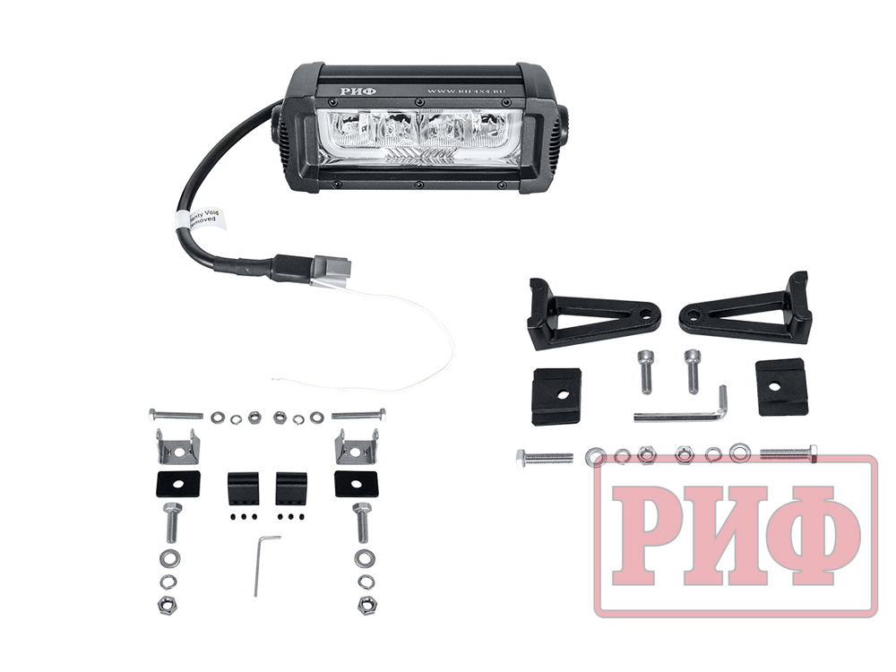 Светодиодная фара водительского света РИФ с ДХО 180 мм 32W