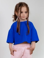 Футболка детская оверсайз укороченная базовая