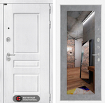 Дверь Входная Лабиринт VERSAL  С зеркалом 18 Бетон светлый