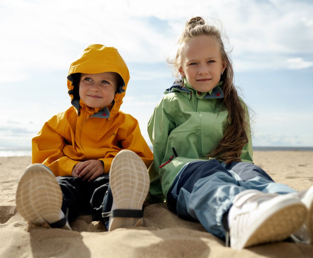 Детская куртка KADI NORPPA на флисе оранжевое солнце