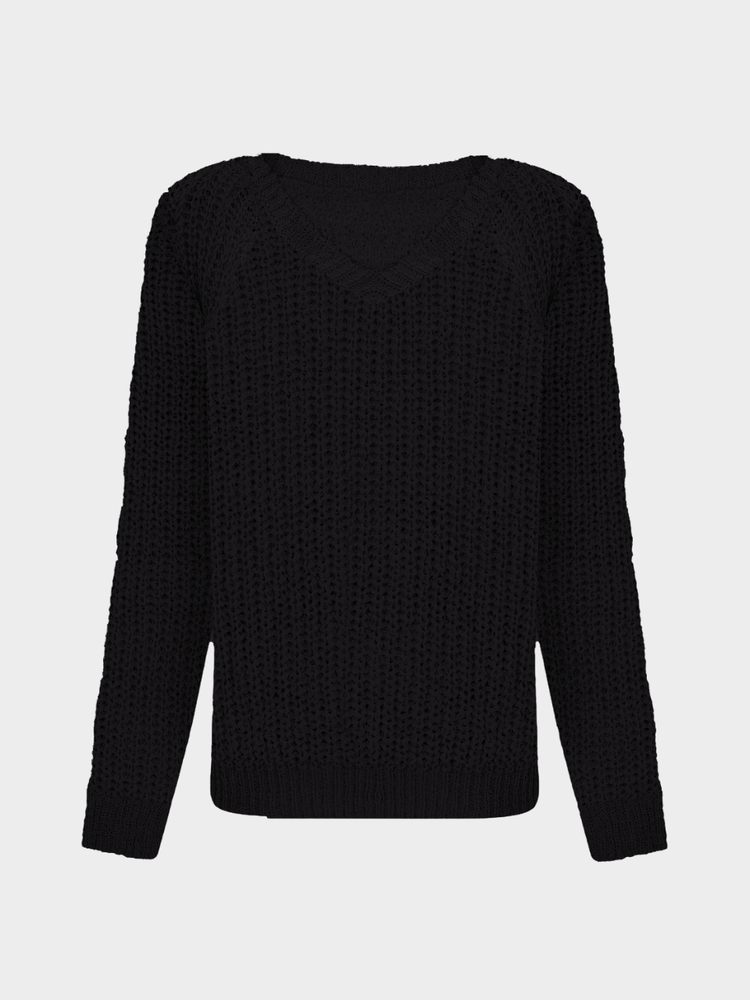 Свитер с эффектом сетки / black