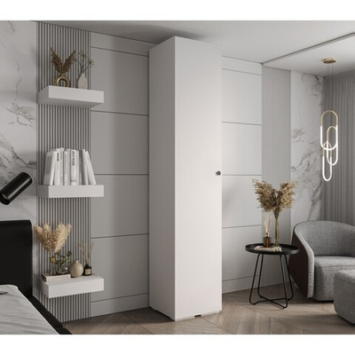 Распашной шкаф-пенал Тион-1 Белый Фасадный 0101  50*60*220