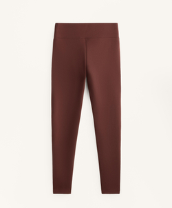 OYSHO Теплые легинсы с высокой посадкой и длиной до щиколотки, бордовый