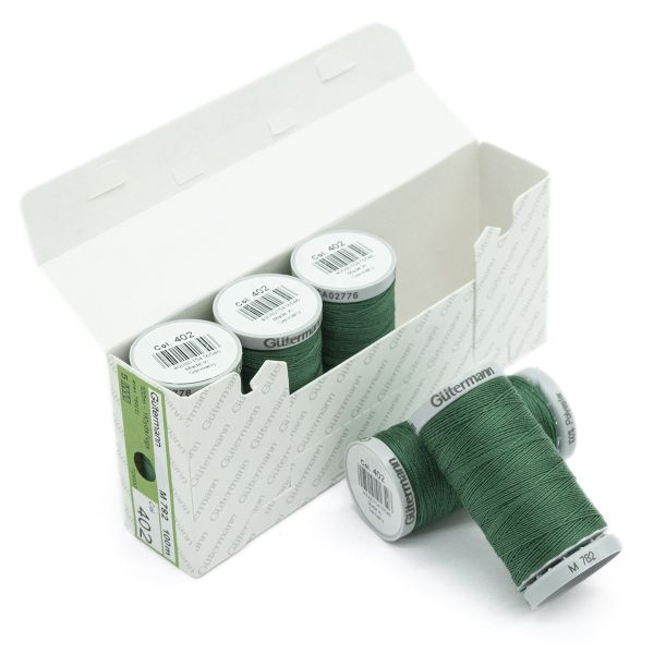 Нитки суперкрепкие Gutermann Extra Strong M782 №40 (100 метров), 5 кат. | 402 изумрудно-зеленый