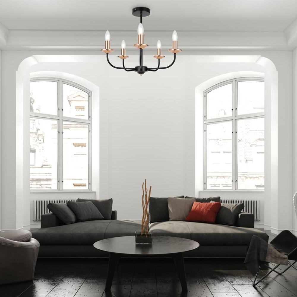 Светильник New Series 010 40Вт E14х5 IP20 потолочн. Freya FR4013CL-05GB