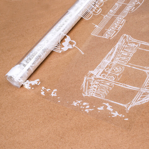 Пленка прозрачная с рисунком "Париж" Белая