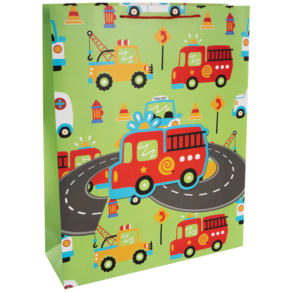 Пакет подарочный, Машинки, Дизайн №2, 70*50*20 см
