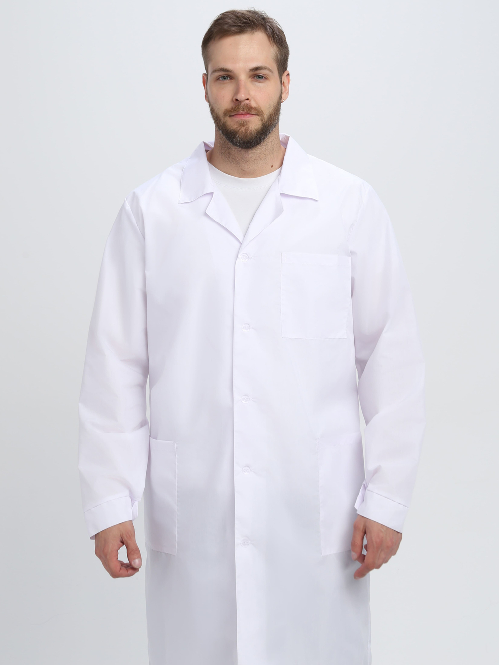 Халат мужской Классика (тк.ТиСи), белый