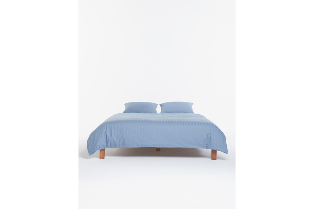 Постельное белье GoodNight Pure Страйп-сатин 2 сп. (пододеяльник и 2 наволочки), синий