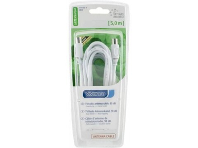 Кабель антенный Vivanco 43029 (5 м, белый)