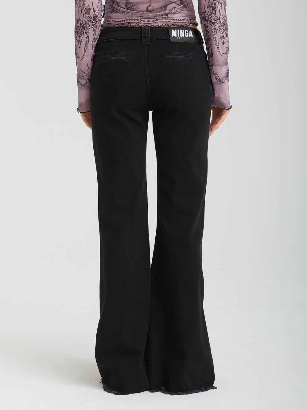 Женские Джинсы Disco Belted Distressed Flare
