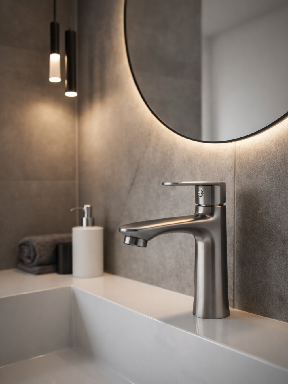 Смеситель для раковины DIWO Тула DW-TU03GB вороненая сталь