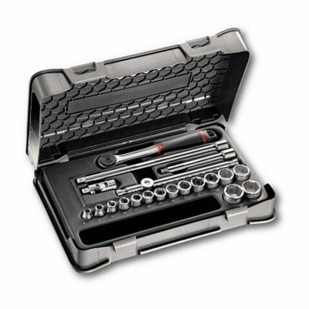 605 3/8 EA Набор головок и аксессуаров 3/8" в пластиковом кейсе, 20 предметов, USAG (Италия)