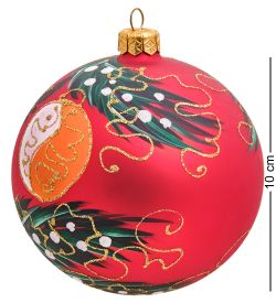 НФШ-1162/2 Ел. украшение Шар «Дракон Дед Мороз» 100 мм