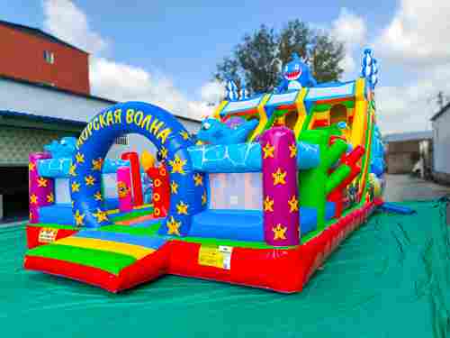 Коммерческий надувной батут «Морская волна 3», 10*6*6 м
