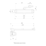 Доводчик дверной DC20-5 (DC-205) BR до 120 кг (коричневый)