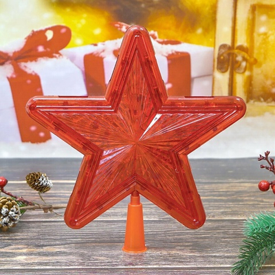 Гирлянда макушка "Звезда" 30 ламп 25см, красная