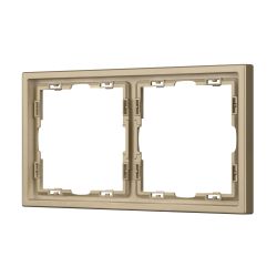Рамка пластиковая FRM-NOBE-SFPL-2-GD (Arlight, Золотой песок) 054217