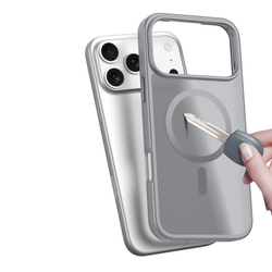 Матовый чехол серого цвета и с MagSafe для iPhone 17 Pro, серия Yind Series от Dux Ducis