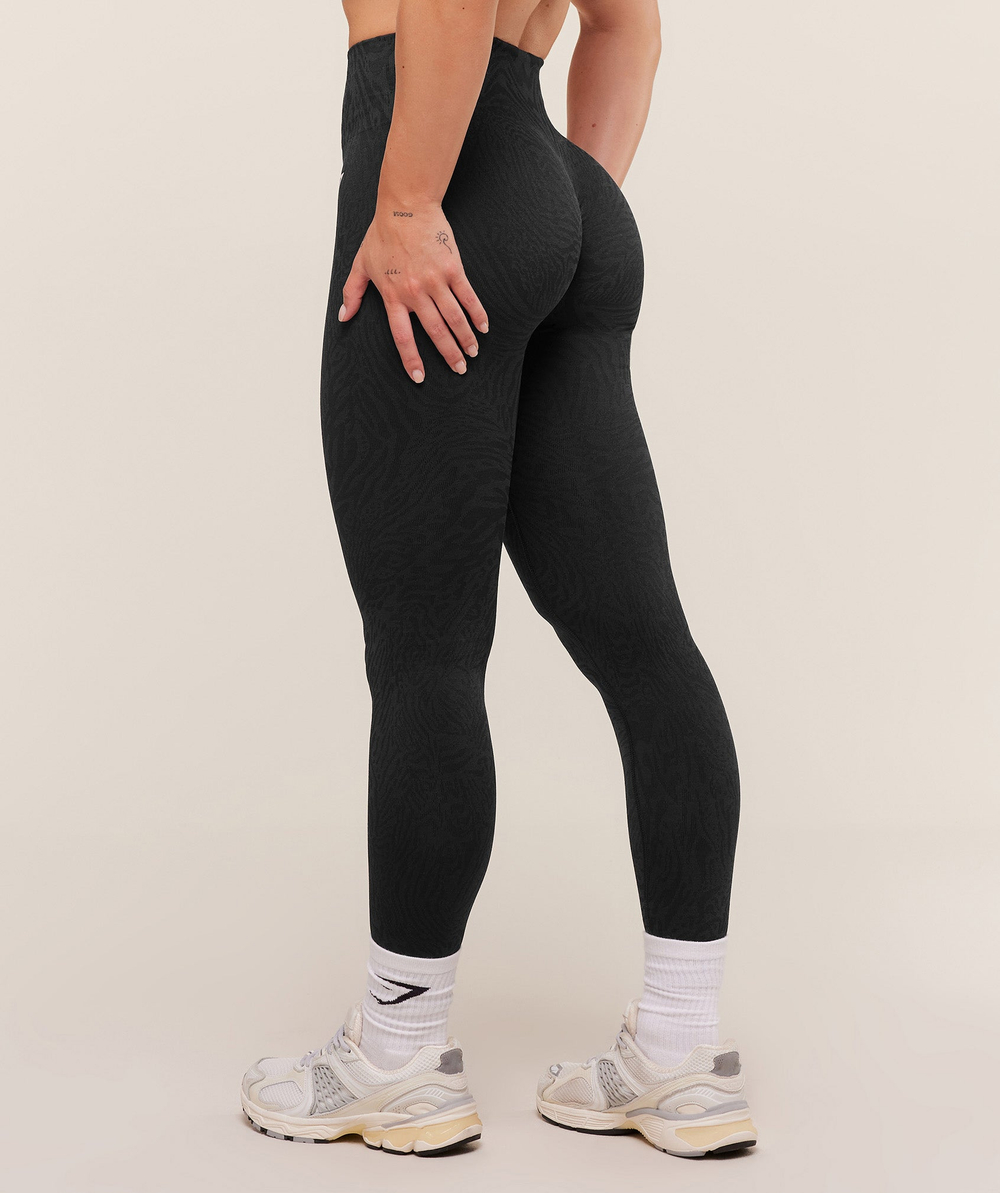 Леггинсы GYMSHARK Adapt Animal Seamless Leggings Black
