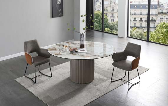 Стул Tidan серый с коричневым