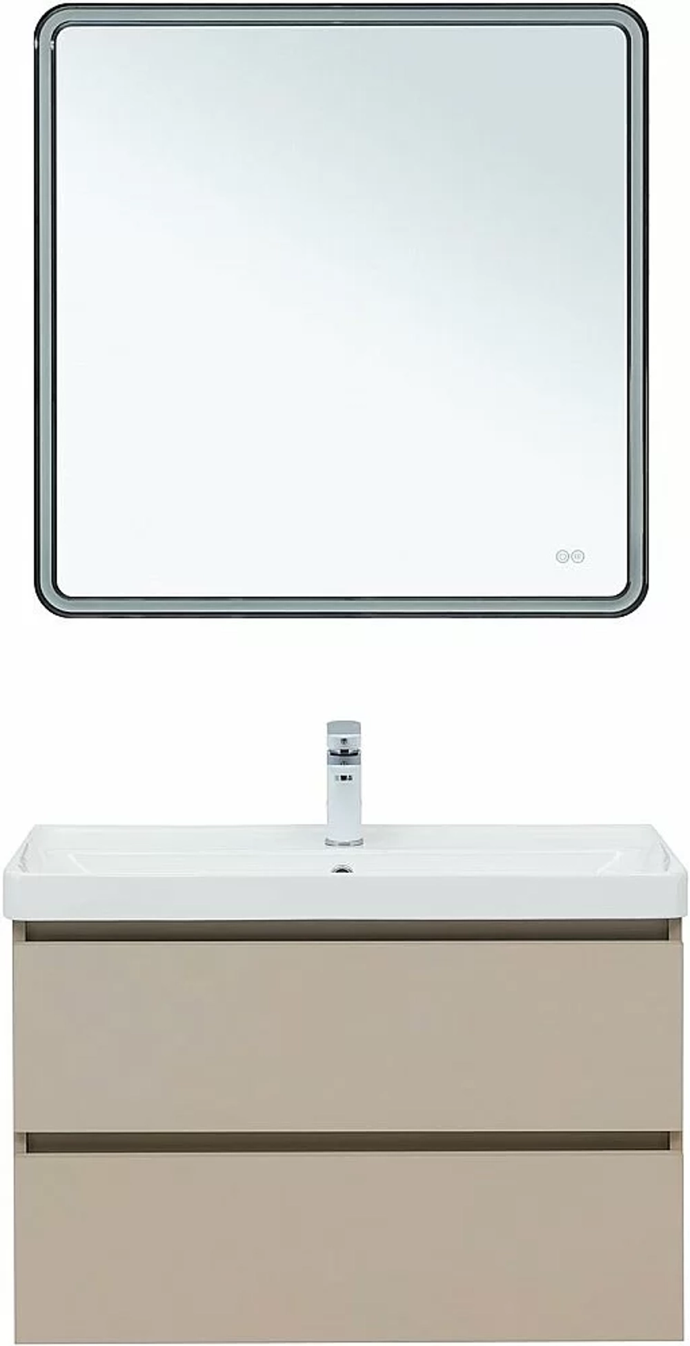 Тумба с раковиной Aquanet Вега 2.0 337943/301805 80 бежевый