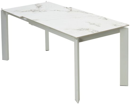 Стол CORNER 120 GLOSS GOLDEN JADE SOLID CERAMIC / WHITE