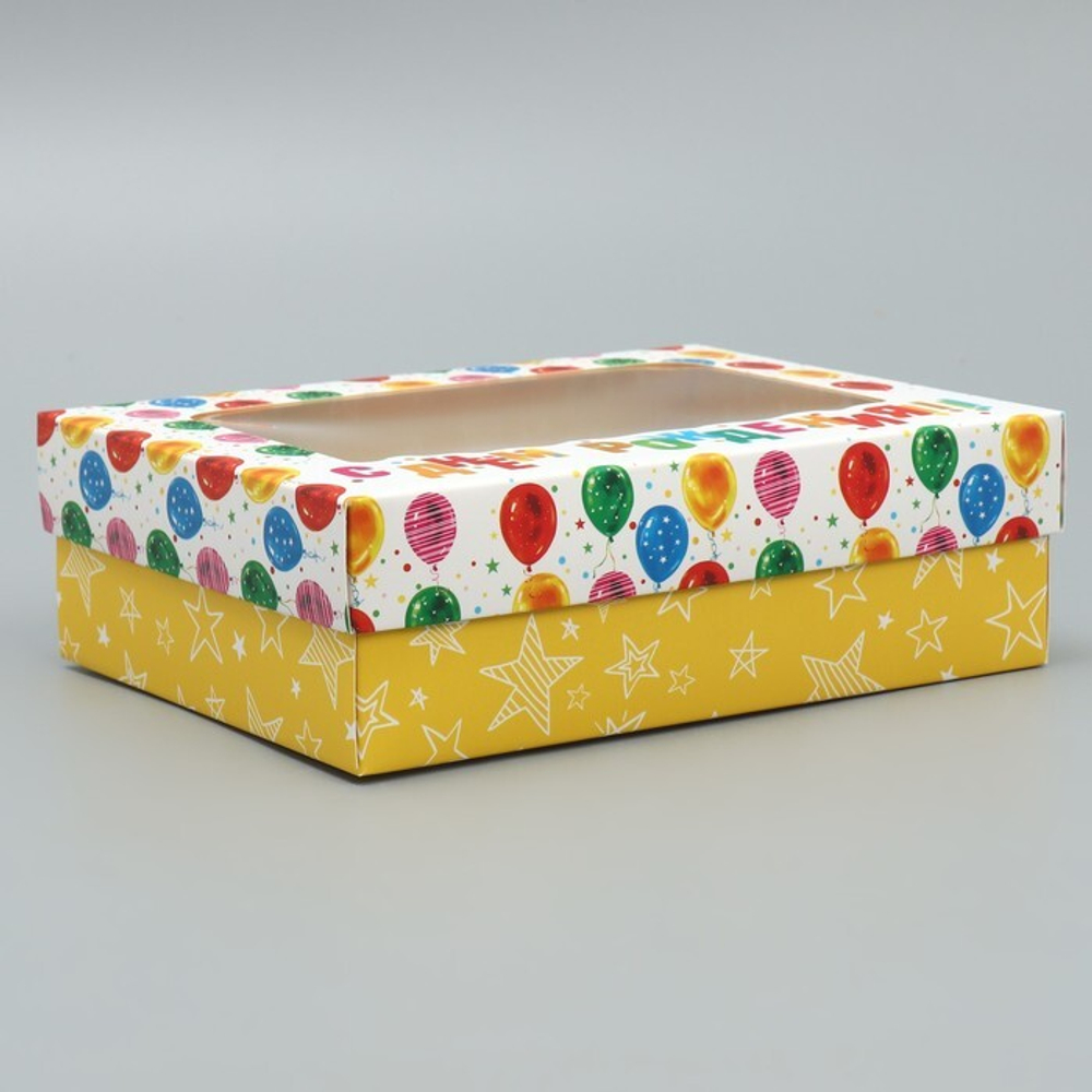 Коробка подарочная «С днем Рождения» 16.5 × 12.5 × 5 см