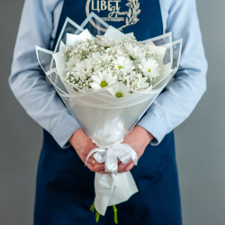 Воздушный букет с ромашками