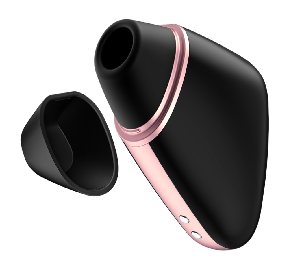 Вакуумно-волновой вибростимулятор Satisfyer Love Triangle с управлением через приложение, черный