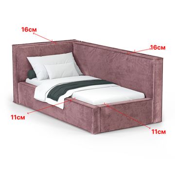 Кровать Bever ЛЕВАЯ 120 с подъемным механизмом Nebby 220