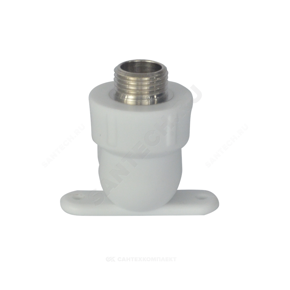 Угольник PP-R комбинированный белый Дн 25х1/2" НР с креплением PRO VALFEX 10121025-PRO