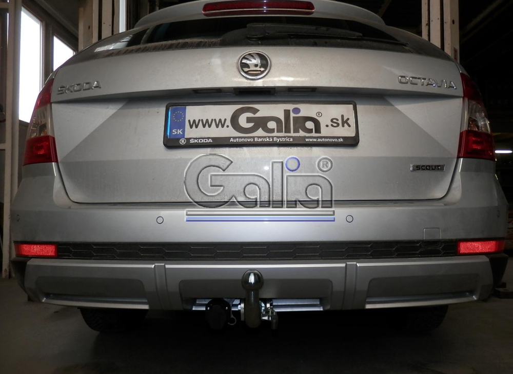 Фаркоп оцинкованный Galia S105C для Skoda Octavia седан/универсал 2013-(паспорт и сертификат в комплекте)(без электрики)