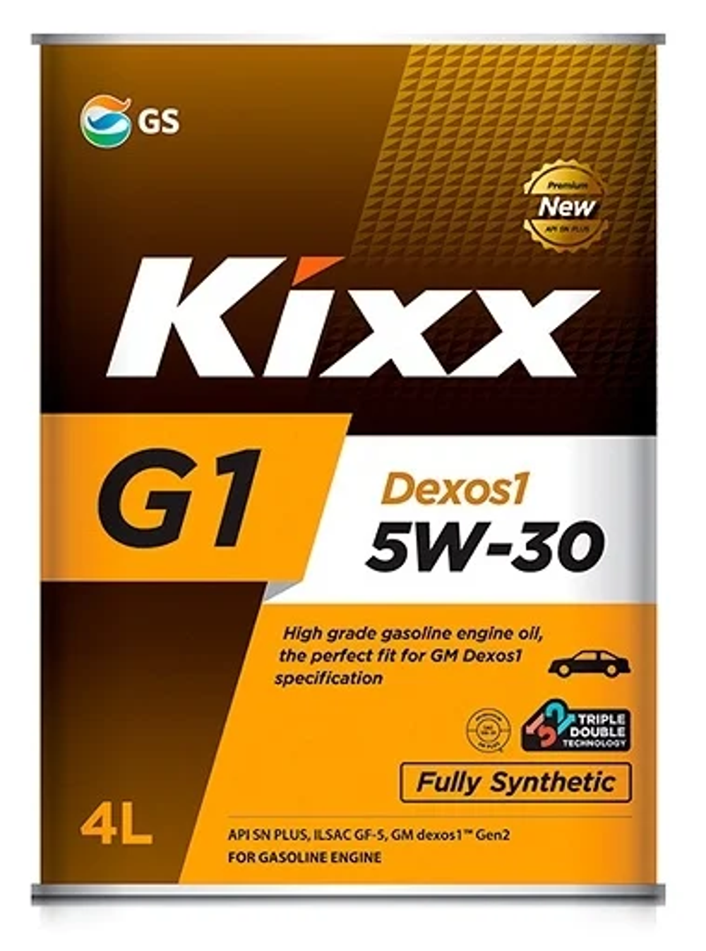 Моторное масло Kixx G1 Dexos1 5W-30, SN+/GF-5, синтетическое, 4 л