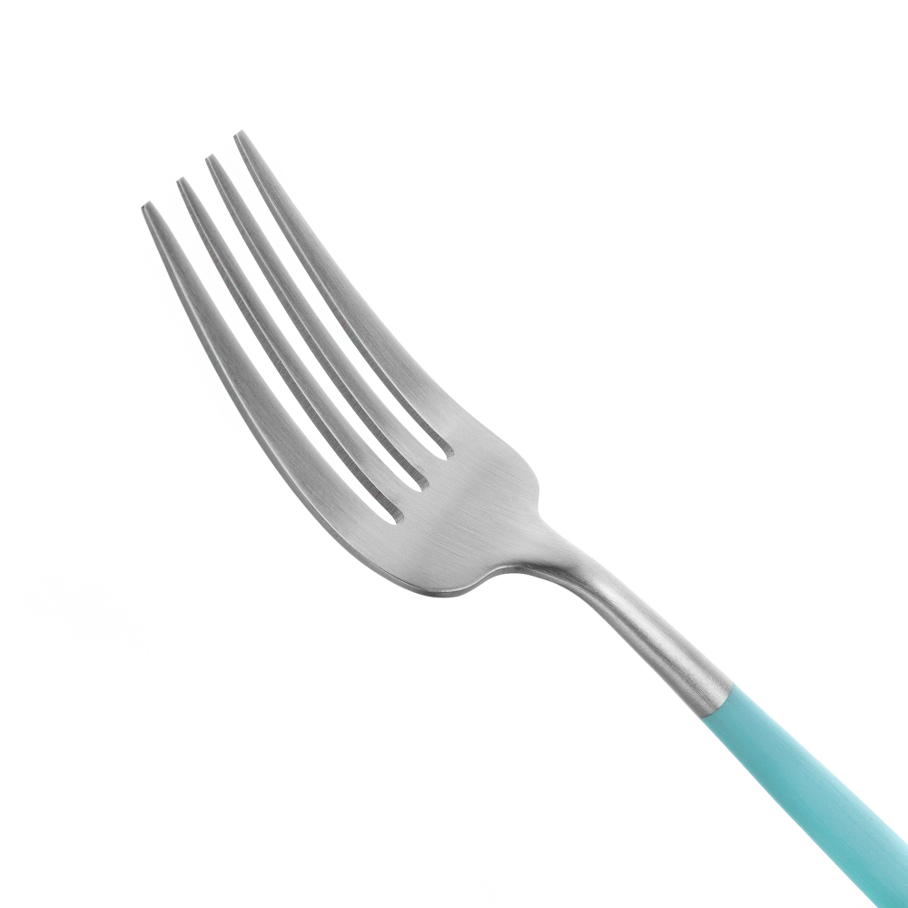 Набор столовых приборов на 6 персон 24 предмета Cutipol Goa matte turquoise в подарочной упаковке