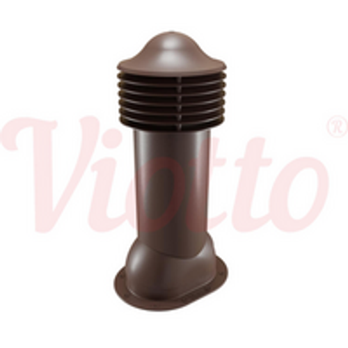 Труба вентиляционная Viotto D-110 H-550 для готовой мягкой и фальцевой кровли RAL 7024 утеплен