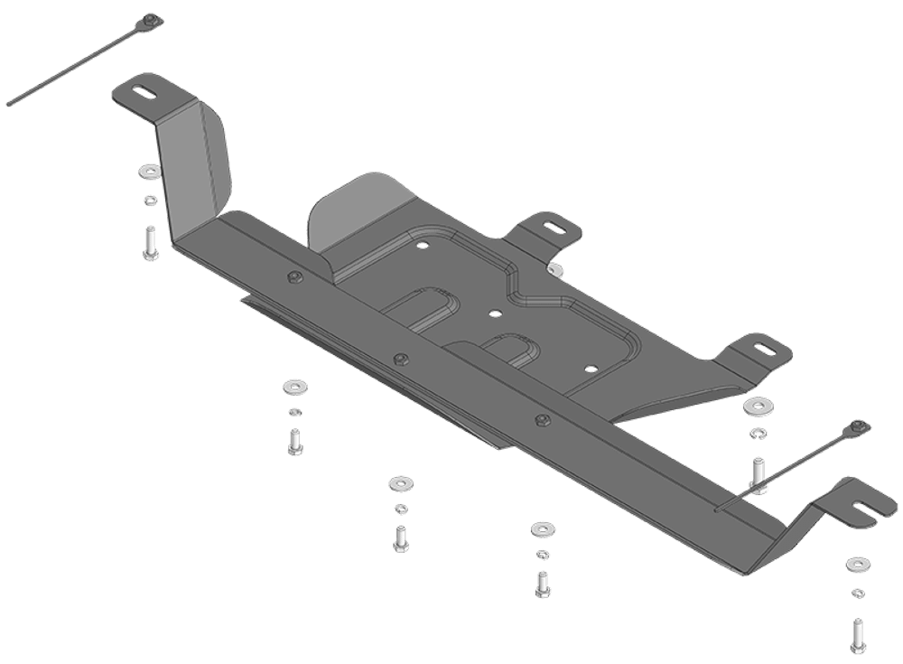 Защита раздаточной коробки, 2 мм, Сталь. для TANK 500 2021-н.в., Motodor.73112
