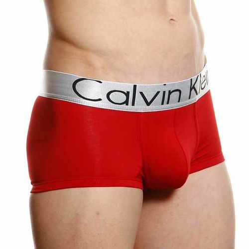 Мужские трусы боксеры вишневые Calvin Klein Steel Cherry