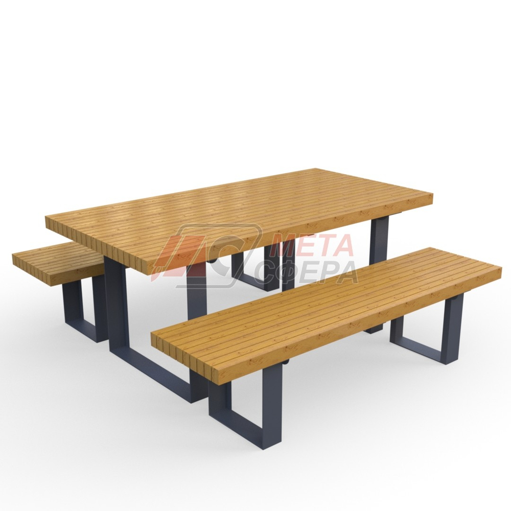 Стол уличный с лавками Спенсер